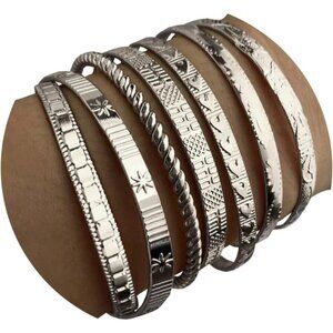 Gold Bangle Bracelets For Women, 14k Gold Plated Multi Layer Stackable Cuff Brac